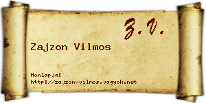 Zajzon Vilmos névjegykártya